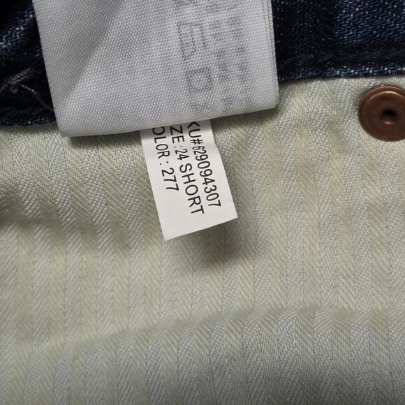 Abercrombie & Fitch Annie High Rise Jeans Women’s 24 Short Distressed Floral - Picture 6 of 8